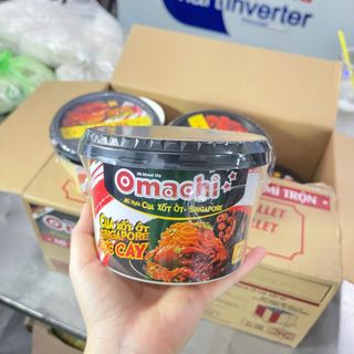 Mì tô Omachi vị Cua sốt ớt Singapore cực cay - Thùng 12 tô x 96g