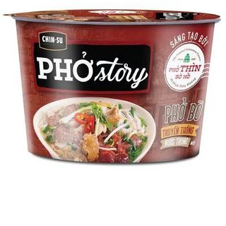 Phở Tô Story (có thịt thật) hương vị Phở bò, Chinsu - Thùng 12 Tô x 131g