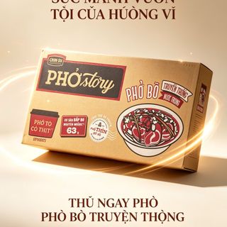 Phở Tô Story (có thịt thật) hương vị Phở bò, Chinsu - Thùng 12 Tô x 131g