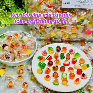 Kẹo Dẻo Chip Trái Cây Mix Vị Sỉ từ 10 Hũ