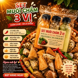 BỘ 3 MUỐI CHẤM HẢI SẢN QUỐC DÂN – ĐẬM ĐÀ HƯƠNG VỊ, DỄ KẾT HỢP MỌI MÓN ĂN