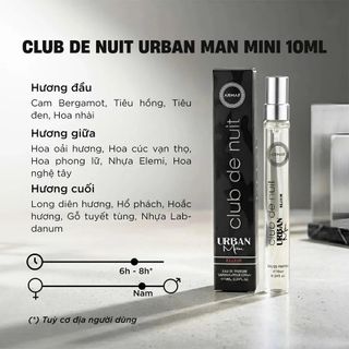Nước Hoa Armaf Club De Nuit Urban Man Elixir EDP 10ml | Hương Thơm Nam Tính, Cuốn Hút, Đa Dụng