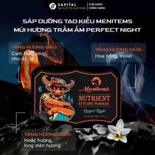 Sáp Vuốt Tóc Menitems Styling Pomade - Mùi Hương Perfect Night