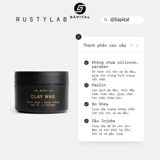 Sáp Vuốt Tóc Rusty Lab Clay Wax 60g
