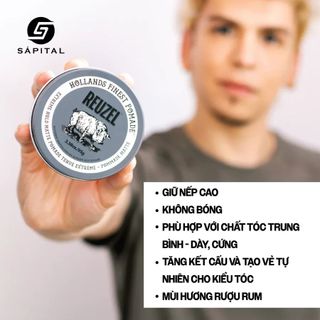 Sáp Vuốt Tóc Reuzel Extreme Hold Matte Clay Pomade