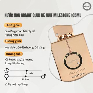 Nước Hoa Armaf Club De Nuit Milestone EDP 105ml | Bản Dupe Creed Millésime Impérial Tươi Mát, Sang Trọng