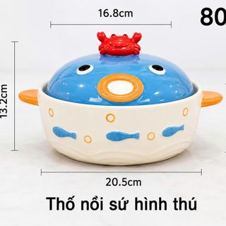 THỐ SỨ HOẠT HÌNH CÓ NẮP 2 TAI CAO CẤP (T24)