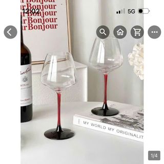 JG 6146 - Ly rượu vang chân đỏ 460ML ( THÙNG 36C )