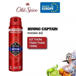 Xịt Khử Mùi Old Spice - Mùi Hương Captain 150ml