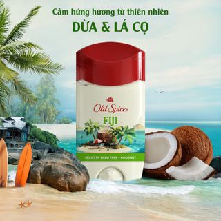 Lăn khử mùi Old Spice Fiji Chính hãng Mỹ | Sáp khử mùi cơ thể cho Nam & Nữ, Hỗ trợ giảm tiết mồ hôi, Lưu hương lên tới 24H