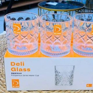 BỘ 6 LY THUỶ TINH WHISKY DELI TK501-1E (T8)