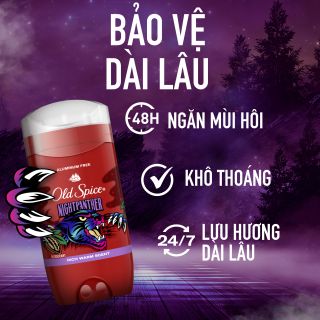 Lăn khử mùi Old Spice Nightpanther Chính hãng Mỹ | Sáp khử mùi cơ thể cho Nam & Nữ, Hỗ trợ giảm tiết mồ hôi, Lưu hương lên tới 24H