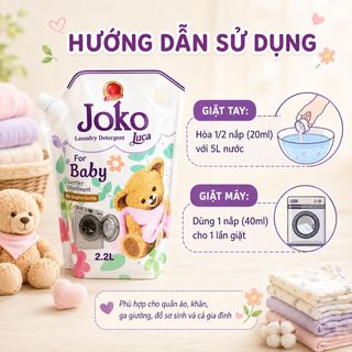 Nước Giặt Xả Joko Luca Lan Cơ Túi 2,2Kg Có Xuất Hóa Đơn