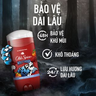 Lăn khử mùi Old Spice Wolfthorn Chính hãng Mỹ | Sáp khử mùi cơ thể cho Nam & Nữ, Hỗ trợ giảm tiết mồ hôi, Lưu hương lên tới 24H