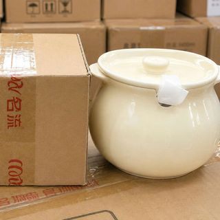 HỦ ĐỰNG MỠ SỨ KEM CÓ TAI CẦM KÈM MUỖNG 1400ml