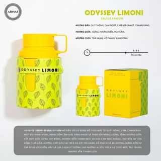 Nước Hoa Armaf Odyssey Limoni Fresh Edition EDP 100ml & 10ml | Hương Thơm Cam Chanh Tươi Mát, Năng Động