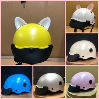 Mũ bảo hiểm nữa đầu lưỡi trai tháo rời may cùng màu nam nữ free size
