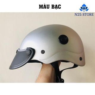[ 12 MÀU ] Nón Bảo Hiểm Trơn 1/2 Đầu - Có Lỗ Thông Gió - Chốt Khóa An Toàn - Nước Sơn Không Ngã Màu Phù Hợp Cho Nam Và Nữ