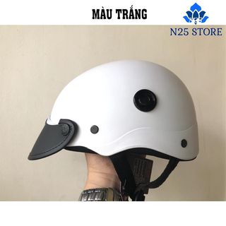 [ 12 MÀU ] Nón Bảo Hiểm Trơn 1/2 Đầu - Có Lỗ Thông Gió - Chốt Khóa An Toàn - Nước Sơn Không Ngã Màu Phù Hợp Cho Nam Và Nữ