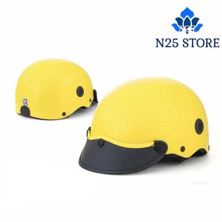 [ 12 MÀU ] Nón Bảo Hiểm Trơn 1/2 Đầu - Có Lỗ Thông Gió - Chốt Khóa An Toàn - Nước Sơn Không Ngã Màu Phù Hợp Cho Nam Và Nữ