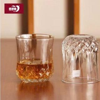 Bộ 6 cốc thủy tinh trắng eo sọc