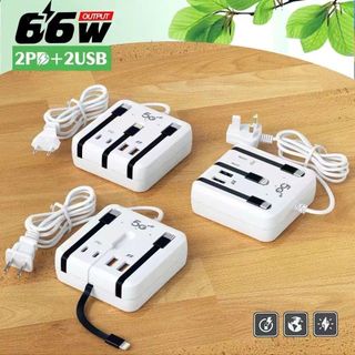 BỘ HUB CHUYỂN ĐA NĂNG 7IN1 (2PD + 2USB) KÈM DÂY LIGHTNING + TYPE-C + MICRO