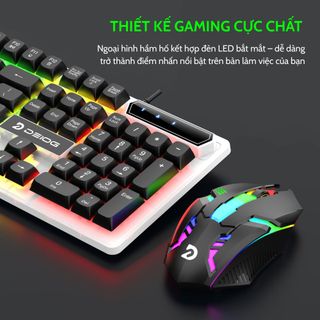 COMBO PHÍM CHUỘT CÓ DÂY CHÍNH HÃNG DEIOG DY-911 LED RGB