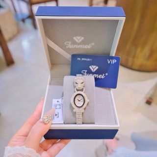 SET ĐỒNG HỒ NỮ CHÍNH NGẠCH FUNMEI F2165 FULL ĐÍNH ĐÁ CZ FULLBOX HOÁ ĐƠN