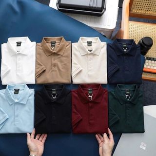 B . O . S . S  Polo Shirt Piqué Fabric basic style, chất thun cotton cá sấu 4c cao cấp, vải ngoại nhập siêu xịn.