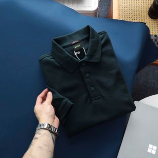 B . O . S . S  Polo Shirt Piqué Fabric basic style, chất thun cotton cá sấu 4c cao cấp, vải ngoại nhập siêu xịn.