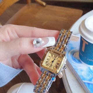SĂN SALE MÙA HÈ ĐỒNG HỒ NỮ TRUNG CẤP KATIER MẶT VUÔNG KHOÁ BƯỚM HAI SIZE