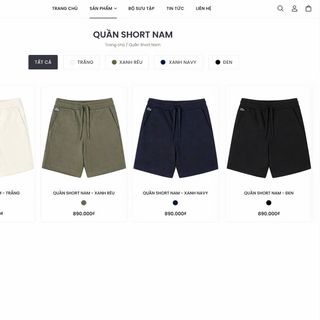 SHORT THUN COTTON PIQUE.  Chất cotton gai cao cấp, dày dặn.