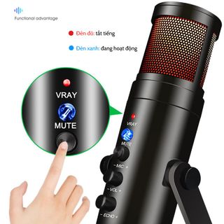 MIC THU ÂM LIVETREAMS MU900 LED RGB