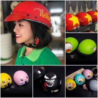[ ẢNH THẬT - Siêu Rẻ ] Nón Bảo Hiểm Nửa Đầu Như Hình 17 Màu - MŨ 1/2 Cam Kết Chất Lượng