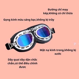 Nón bảo hiểm nửa đầu 1/2 Kính phi công kèm kính cao cấp hàng chính hãng tặng kèm lưỡi nón