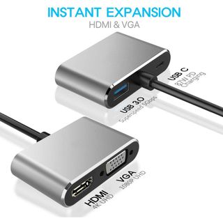 Cáp Chuyển Type-C Ra VGA, HDMI, USB 3.0, Type-C