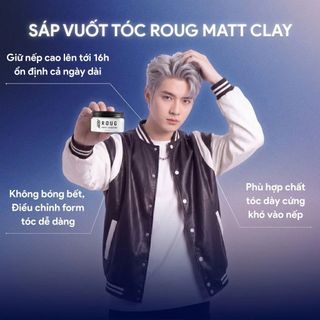 [VERSION 4] Sáp vuốt tóc Roug Matt Clay (Roug Trắng) cho tóc dày, Giữ nếp lên tới 16H, Không gây bết dính, Dễ điều chỉnh form sau độ mũ, chơi thể thao