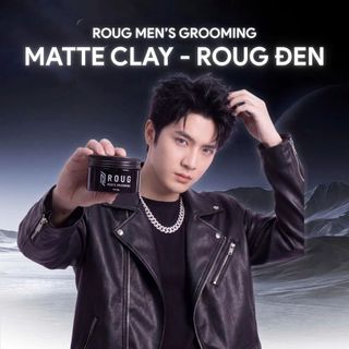 [VERSION 4] Sáp vuốt tóc ROUG Matte Clay (Roug Đen) - Giữ nếp lên tới 12H, Tạo kiểu linh hoạt, Không bết dính