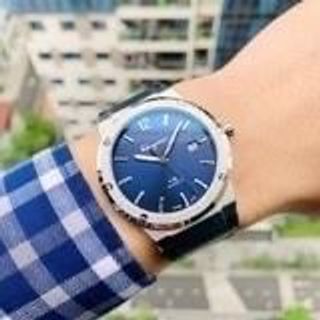 SĂN SALE MÙA HÈ ĐỒNG HỒ NAM SIÊU CẤP SALVATHORE F80 XANH NAVY DÂY DA FULLBOX