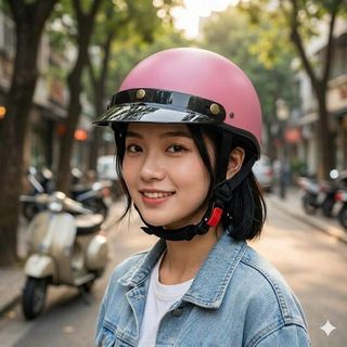 Nón bảo hiểm nửa đầu kèm lưỡi trai kiểu dáng đơn giản hàng chính hãng bảo hành 12 tháng SJC Sundy Helmet haly phượt 1/2