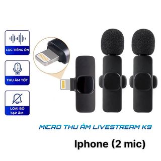 MIC THU ÂM K9 CHUI IPHONE (2 MIC) LIVESTREAM