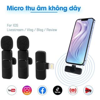 MIC THU ÂM K9 CHUI IPHONE (2 MIC) LIVESTREAM