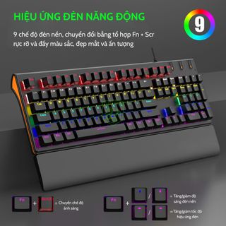 BÀN PHÍM CÓ DÂY CHÍNH HÃNG DEIOG DY-M105 LED RGB (ĐEN)