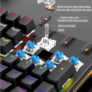 BÀN PHÍM CÓ DÂY CHÍNH HÃNG DEIOG DY-M105 LED RGB (ĐEN)