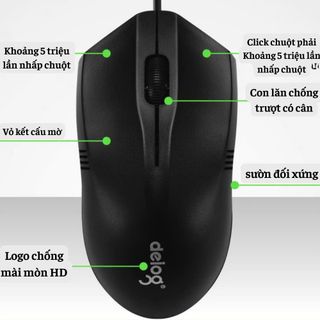 COMBO PHÍM CHUỘT CÓ DÂY CHÍNH HÃNG DEIOG DY-811D