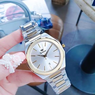 ĐỒNG HỒ COUPLE CHÍNH HÃNG FUNMEI F8035 DÂY THÉP FULLBOX TEM HÃNG