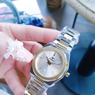 ĐỒNG HỒ COUPLE CHÍNH HÃNG FUNMEI F8035 DÂY THÉP FULLBOX TEM HÃNG
