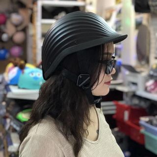 (Hàng chuẩn đẹp) Mũ bảo hiểm nửa đầu vỏ sò - Nón bảo hiểm vỏ sò màu đen và màu xanh lính