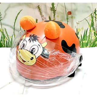 \ Mũ / nón bảo hiểm trẻ em 2-5 tuổi dưới 25kg , có kính che mặt , hoạ tiết bò sữa (vòng đầu 35-47cm )