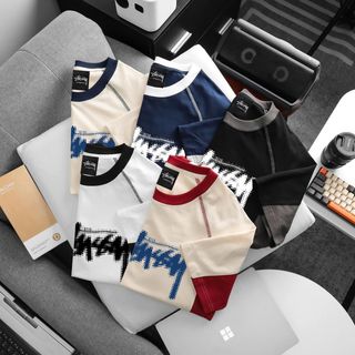 Stussy Oversize Tee.   Mẫu áo thun 2c may phối trẻ trung.